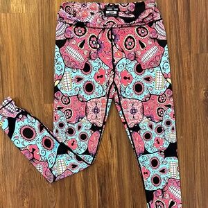 Constantly Varied Gear Sugar Skull/Day of the Dead Leggings-Medium